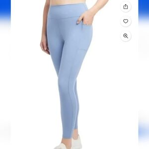 Danskin Womens High Waist Lightweight Legging Tight (Infinity Blue)